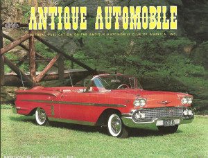 ANTIQUE AUTOMOBILE 1986 MAR - '58 CHEVY IMPALA CONV, '32 PACKARD